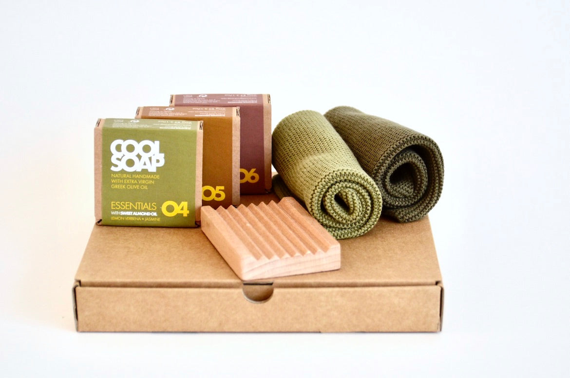 Gift Box with Soaps & Towels | Earth