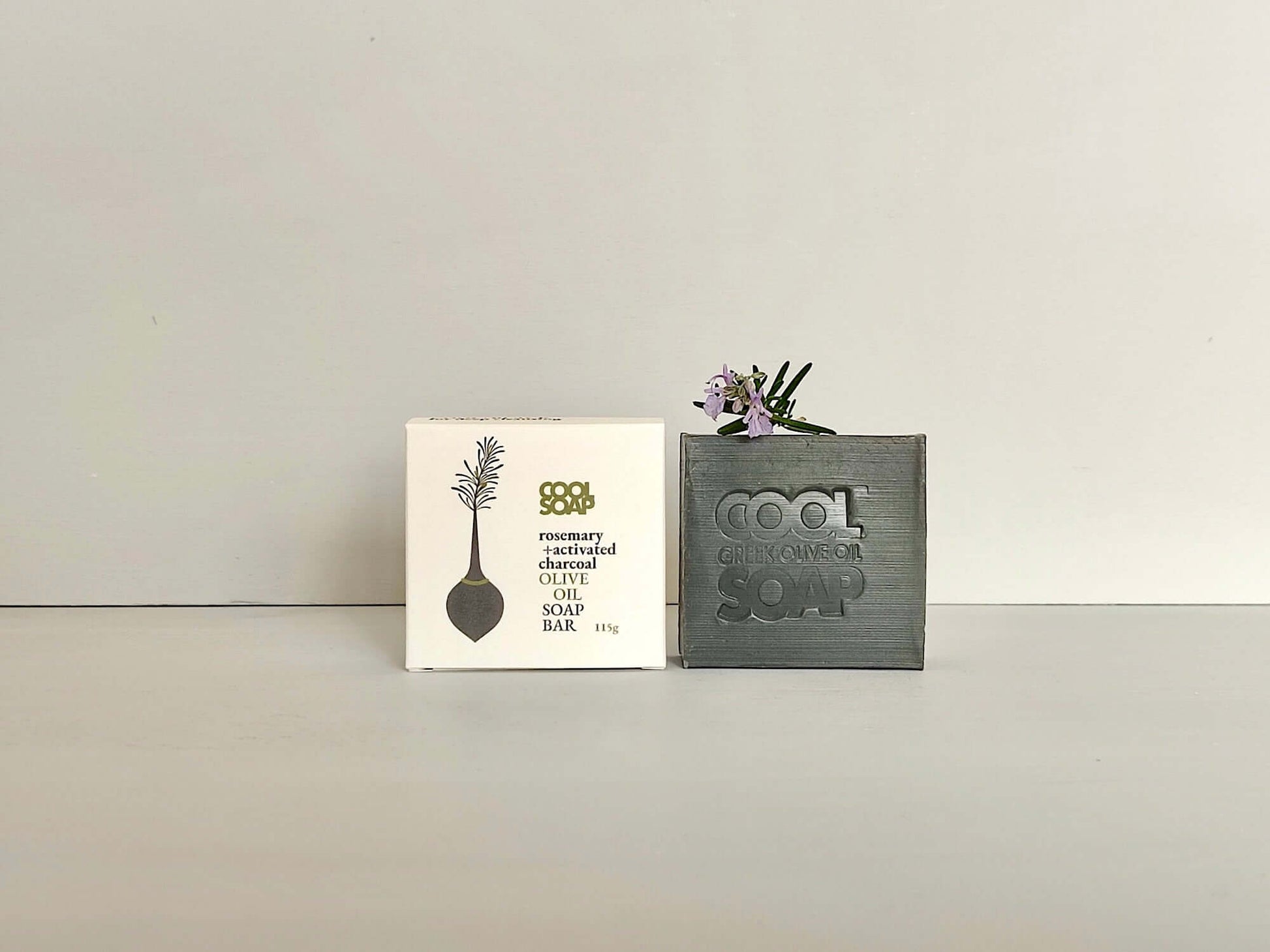 Elements Rosemary & Activated Charcoal Olive Oil Soap Bar